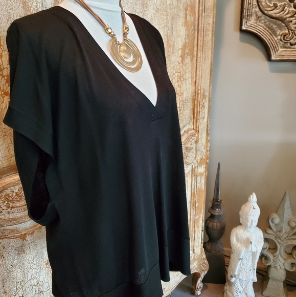 Talbots Black VNeck Sweater/ Top Size XL - Picture 5 of 9